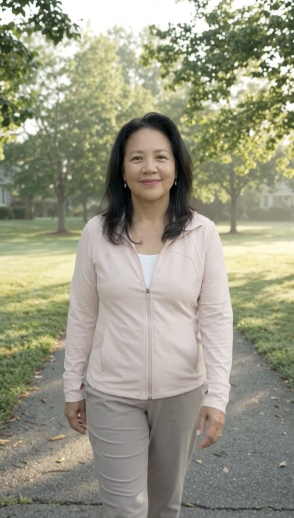 Gina Marie walking outdoors